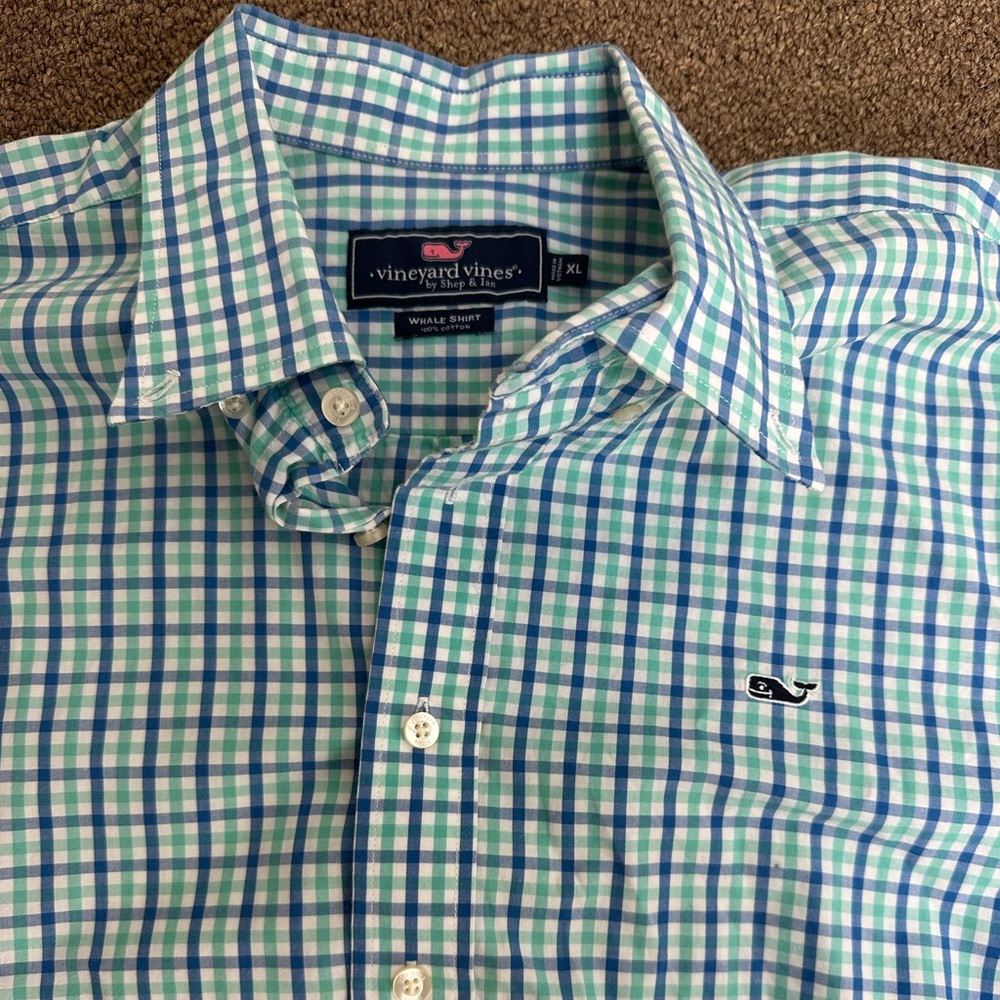 Vineyard vines plaid whale shirt XL